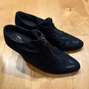 Aerosoles Fortunate Womens ankle boots booties black sparkly 8